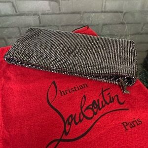 Christian Louboutin Black Rhinestone Clutch PERFECT CONDITION ♥️